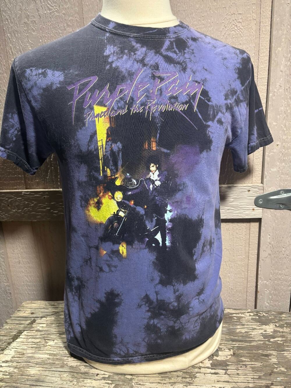 Purple Rain Prince Purple Black Tye Dye Shirt Size Medium official paisley park